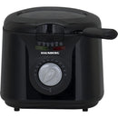 Friteuza HAUSBERG HB-1331NG, 1450 W, 2.5 litri, termostat reglabil 0 - 190 grade C, filtru detasabil din otel inoxidabil, cos cu ulei, protectie supraincalzire, picioare antiderapante, Negru