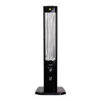 Radiator Electric Hausberg HB-8560, 2300W, Termostat Reglabil, Lampa de semnalizare pentru 3 pozitii, Negru