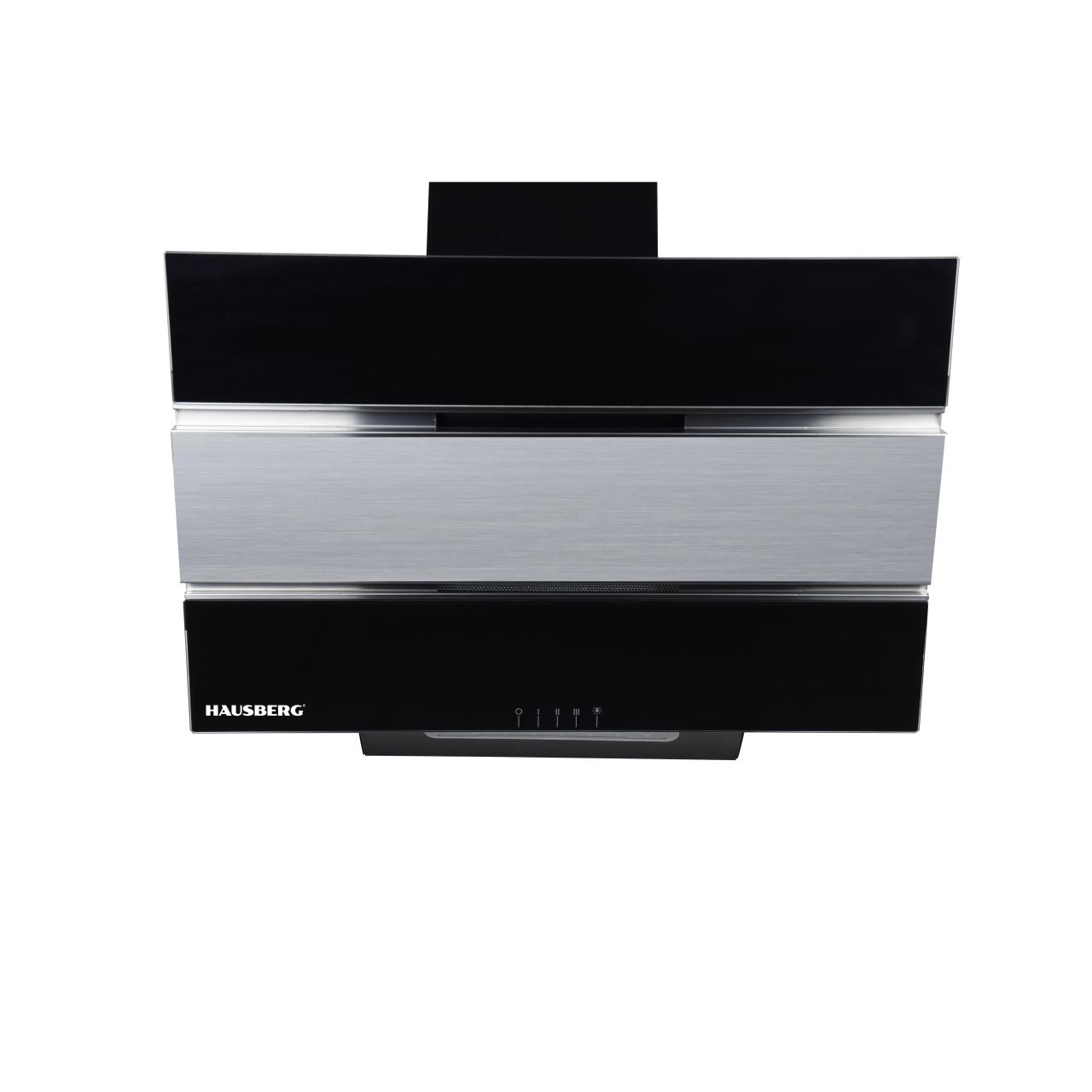 Hota Incorporabila decorativa Hausberg HB-1825NG, 60 cm, putere de absorbtie 450m3/h, Filtru aluminiu, Negru