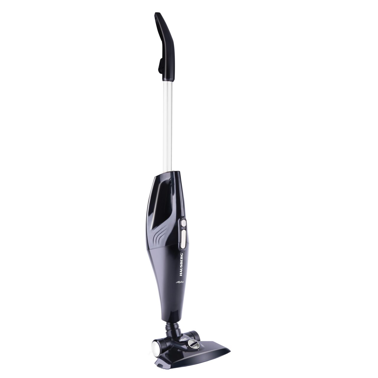 Aspirator vertical de mana HAUSBERG HB-2827NG 2 in 1, fara sac, aspirare uscata, filtru textil lavabil, 1.2 l, 800 W, negru
