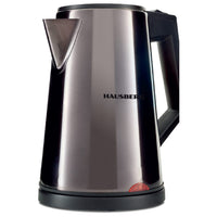 Cana electrica fierbator HAUSBERG HB-3620, 1800W, capacitate 2L, filtru, oprire automata, indicator luminos LED, termostat dublu, Inox