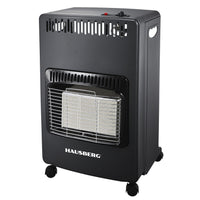 Soba pe gaz GPL Hausberg HB-1021NG, aprindere piezo-electrica, 3 placi de incalzire ceramic putere totala 4.2kW, sistem de oprire automata a gazului, Negru