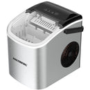Aparat de preparat gheata HAUSBERG HB-6019IN, capacitate vas apa 1.2 litri, productie cuburi gheata 12-15 kg / 24 ore, capacitate de stocare 0.6 kg, 9 cuburi/6-9 min, argintiu
