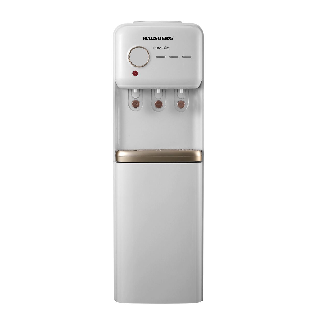 Dozator apa de podea cu compresor HAUSBERG HB-6028AB, Putere incalzire 550W, Putere racire 120W, compatibil cu bidoane de apa 11 l si 19 l, Culoare Alb