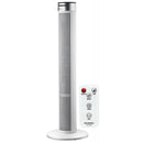 Ventilator turn Hausberg HB-5952AB, 55W, 38 inch, 3 viteze, temporizator 24h, LED, oscilatie, telecomanda, alb