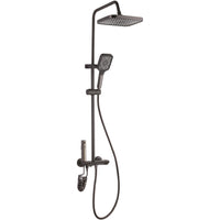 Set dus cu Afisaj Digital Freddo SN-5022NG, 4 Setari Dus, Pulverizator dus Detasabil, Efect de Ploaie, Metal-Zinc, Gri