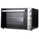 Cuptor Electric HAUSBERG HB-8022, 2500W, Capacitate 70L, Termostat reglabil, Temporizator mecanic cu alarma sonora si oprire automata, Negru/Inox