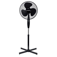 Ventilator cu picior 16 inch HAUSBERG HB5100NG, 40–55W, 3 viteze, oscilatie 80 grade, motor silentios, reglabil