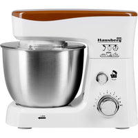 Robot de bucatarie Hausberg HB-7625AB, Bol inox 3.5 L, 700 W, 6 trepte, Alb
