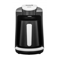 Aparat pentru preparat cafea turceasca Hausberg HB-3800AB, 1 recipient, 400W, avertizare sonora si luminoasa, Alb/Negru