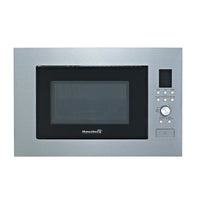 Cuptor cu microunde incorporabil Hausberg HB-8070IN, 25 l, Putere nominală de ieșire a cuptorului cu microunde: 900W, putere de intrare: 1400W, putere grătar: 1000W, Grill, Control digital, Argintiu
