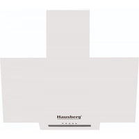 Hota Incorporabila decorativa Hausberg HB-1510AB, 60 cm, Filtru aluminiu, motor eco 450m3/h, Alb