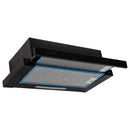 Hota incorporabila telescopica Hausberg HB-1285NG, putere de absorbtie 420 m3/h, 2 motoare, 60 cm, Negru