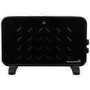 Convector electric Luxury HAUSBERG HB-8220, 2000W, 2 trepte de putere, termostat, protectie supraincalzire, indicator luminos, functie Turbo, Negru