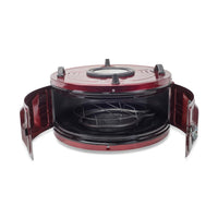 Cuptor electric rotund cu termostat Ertone MN-9010VS, Putere: 220-230V, 50Hz, 2 rezistente electrice 2 x 650W, capacitate 40l, indicator luminos, Visiniu