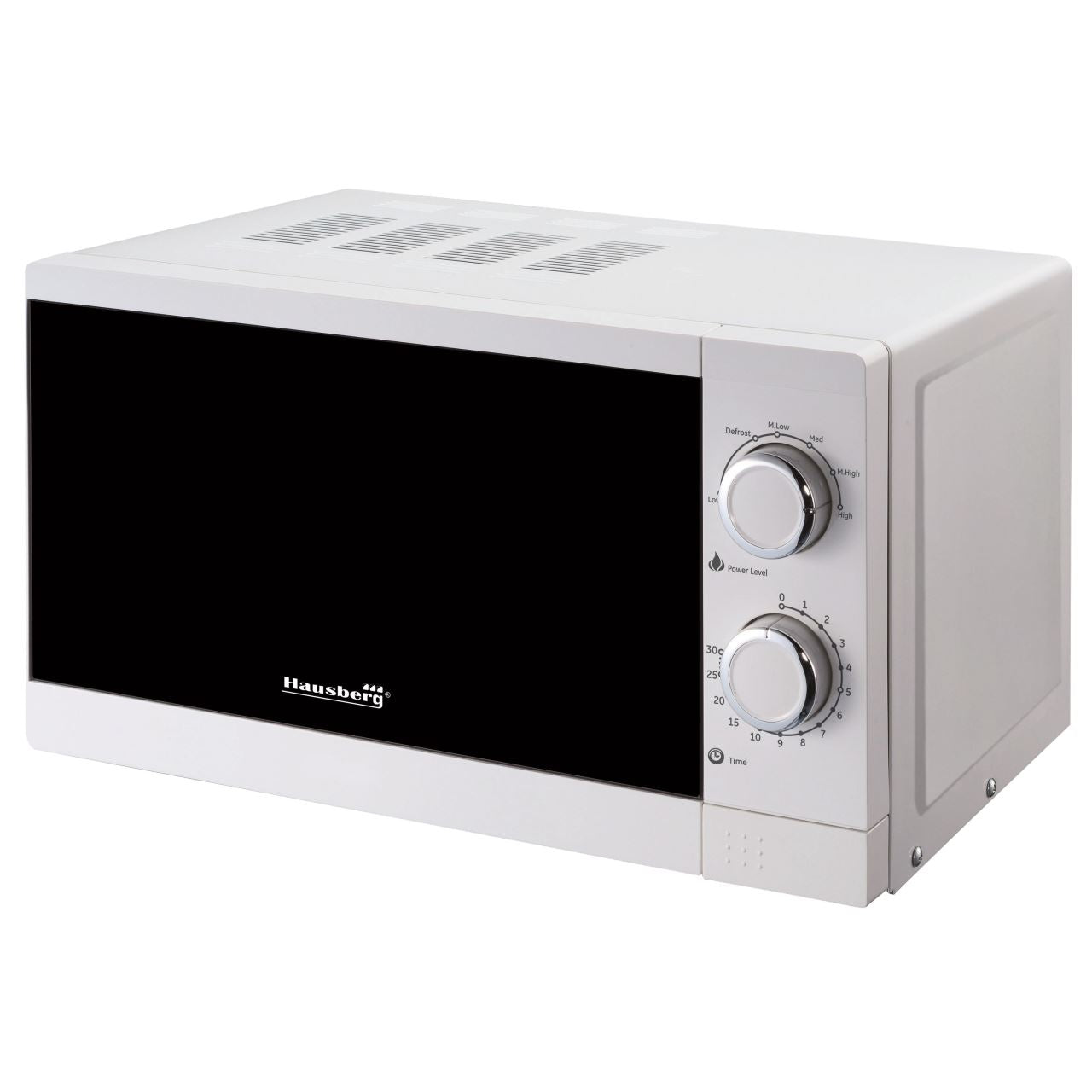 Cuptor cu microunde Hausberg HB-8005AB, 20 l, 700 W-1200W, Mecanic, Alb