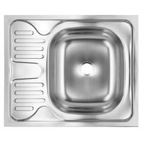 Chiuveta bucatarie pentru masca SANITEC S402D, 60x50 cm, Cuva Dreapta, 0.4 mm, Inox