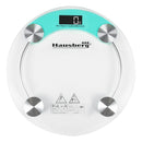Cantar corporal HAUSBERG HB-6000BL, display LCD, inchidere automata, indicator baterie, 180 kg, Sticla transaparenta, Bleu