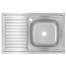 Chiuveta bucatarie Freddo SN7001D/Q32, pentru masca, finisaj anticalcar, cuva dreapta, 80x50cm, inox