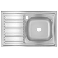 Chiuveta bucatarie Freddo SN7001D/Q32, pentru masca, finisaj anticalcar, cuva dreapta, 80x50cm, inox