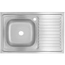 Chiuveta bucatarie Freddo SN7001S/Q32, pentru masca, finisaj anticalcar, cuva stanga, 80x50cm, inox