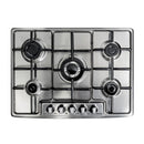 Plita incorporabila Hausberg HB-566IN, 5 arzatoare gaz, emailtat, aprindere piezoelectrica, sistem de siguranta, Inox
